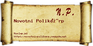 Novotni Polikárp névjegykártya